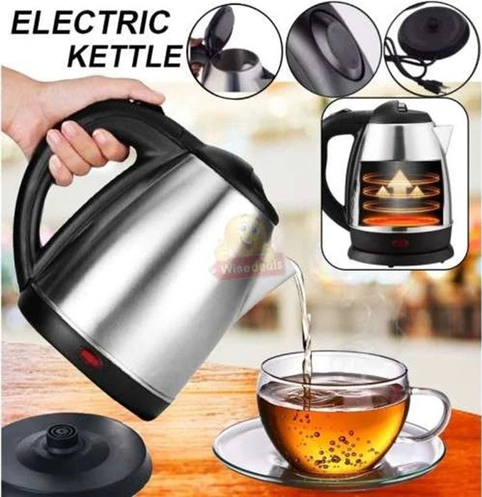Imported Electric Kettle – 1700ml, 1500W, Stainless Steel | Rapid Boiling with Auto Shut-Off