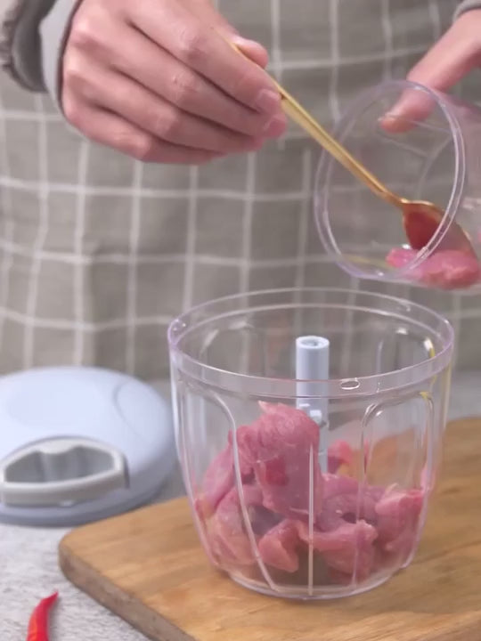 Manual Food Processor Vegetable Chopper, Garlic Mincer Onion Cutter